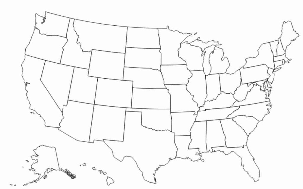 Blank Map of the United States - Maps of The United States